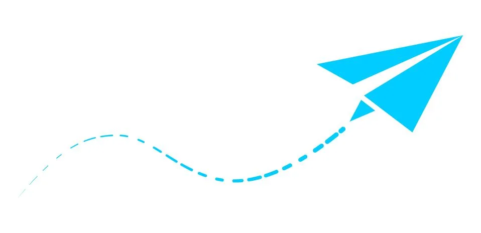 Paper plane vector icon set. Stock Illustration
