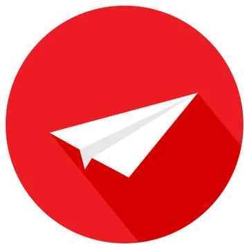 Paper plane. Vector illustration of a flat design. Stock Illustration