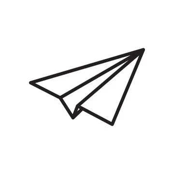 Paper plane vector thin line icon. Paper airplane jet fly flat simple sign fo Stock-Illustration
