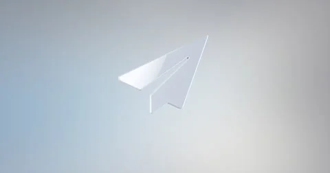 Paper Plane White 3d Icon Stock Footage 67949046
