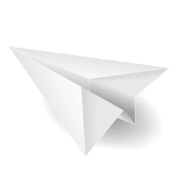Paper plane on white background Stock Illustration