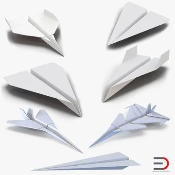 Paper Planes Collection 3D Model