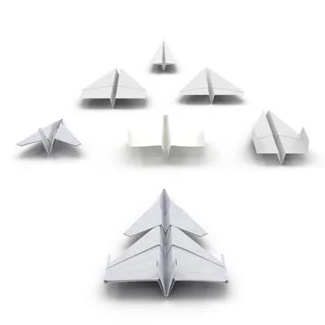 3D Model: Paper Planes Collection #91477057 | Pond5