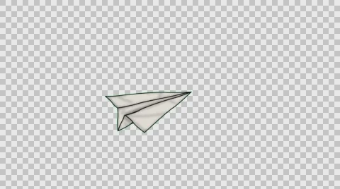 Paper Planes Flying With Transparent Background Footage 59847913