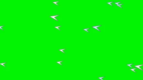 Paper planes gliding on green screen overlay 4K Vídeo Stock 337062469