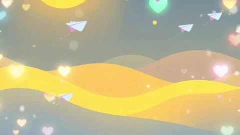 Paper Planes with Hearty Background Stock Footage 306206547