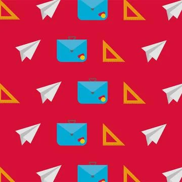 Paper planes pattern. Vector Stock Illustration