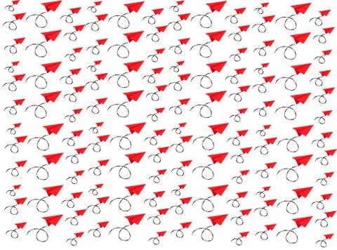 Paper planes Seamless Pattern Stock Illustration