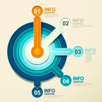 Paper pointer infographic elements Illustrazione stock