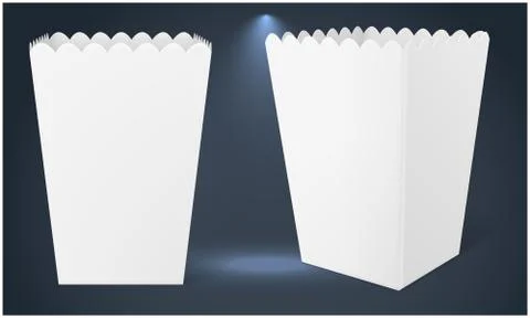 Paper pop corn box on abstract surface Stock Illustration