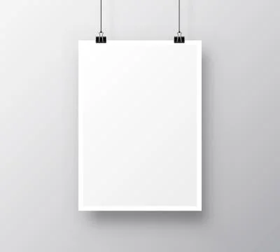 Paper poster A4 on the white background. Stock Illustration