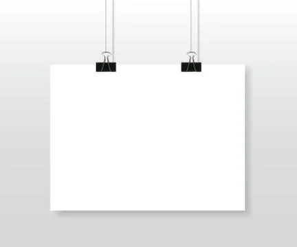 Paper poster blank template Stock Illustration