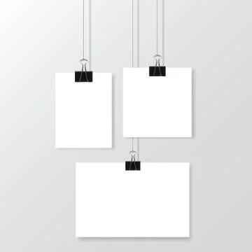 Paper poster template 스톡 일러스트