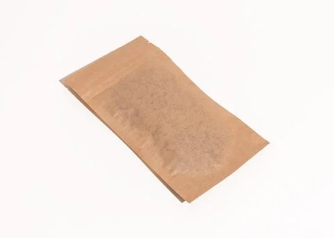 Paper pouch with zip lock, angle view Stock Photos