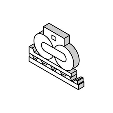 Paper pressing system isometric icon vector illustration 스톡 일러스트