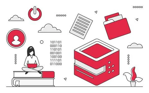 Paper printer machine Illustrazione stock