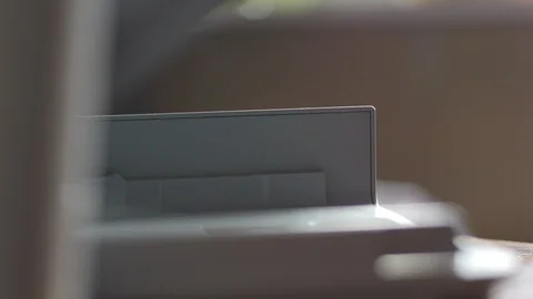 Paper To Printer Tray 스톡 동영상 93095181