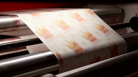 Paper printing 1 Stock Footage 94174539