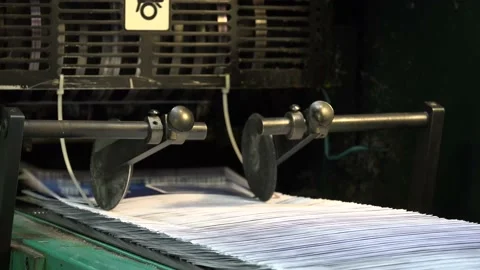 Paper Printing in the factory Stock Footage 239683235