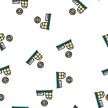 Paper production control vector seamless pattern 스톡 일러스트
