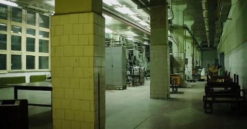 Paper production machine. Old Soviet printing house USSR 스톡 동영상 79960023