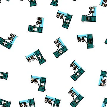 Paper production machine vector seamless pattern Stockillustratie