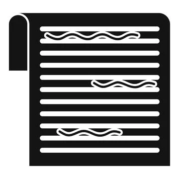 Paper proofread icon, simple style 스톡 일러스트