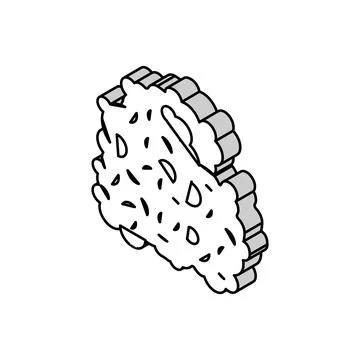 Paper pulp isometric icon vector illustration Stock Illustration