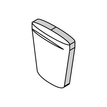 Paper pulp pot garden tool isometric icon vector illustration Stock Illustration