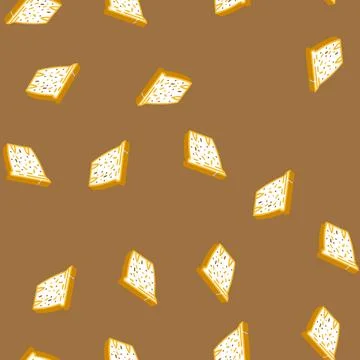 Paper pulp pot garden tool isometric icon seamless pattern Stock Illustration