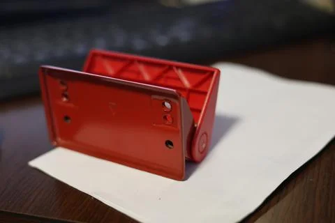 Paper punching handle machine, red color Foto stock