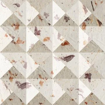 Paper pyramids stacked for seamless background, coffered paneling Stock Illustration