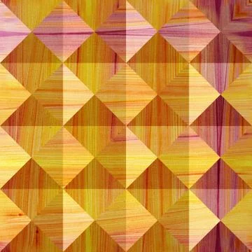 Paper pyramids stacked for seamless background, coffered paneling Stock Illustration