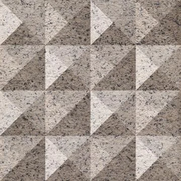 Paper pyramids stacked for seamless background, coffered paneling Stock Illustration