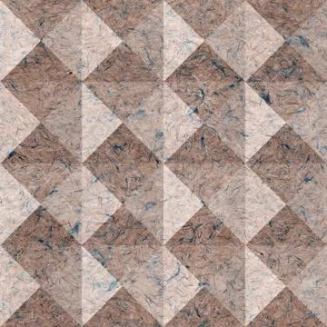 Paper pyramids stacked for seamless background, coffered paneling Stock Illustration