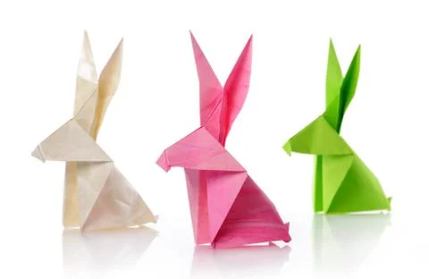 Paper rabbits Stock Photos