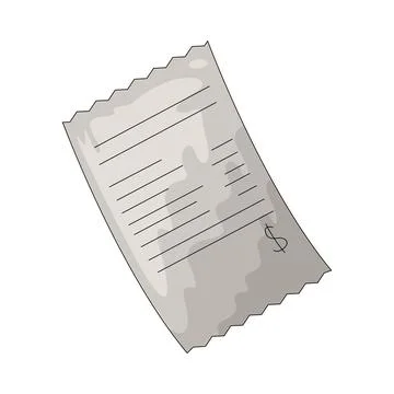 Paper receipt illustration Stock Illustration
