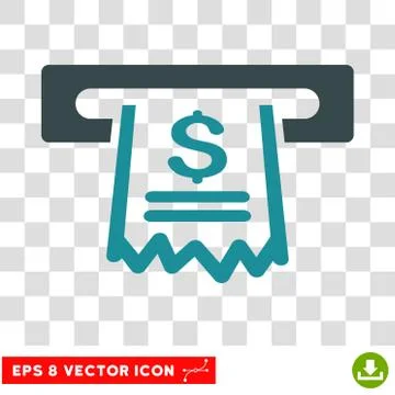 Paper Receipt Machine Vector Icon Stock Illustration