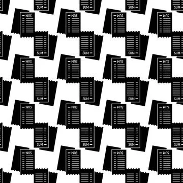 Paper receipt pattern seamless vector 스톡 일러스트