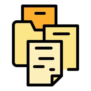 Paper record keeping icon vector flat 스톡 일러스트