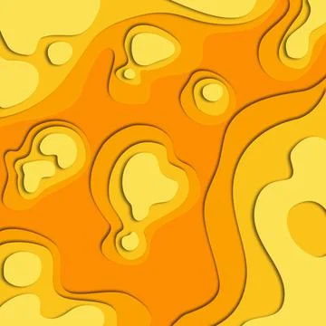 Paper rectangle banner on abstract circle background with drop shadows. Stock Illustration