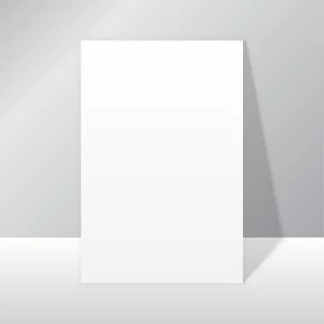 Paper Rectangle Banner Vector. Mock Up. A4. Stock Illustration