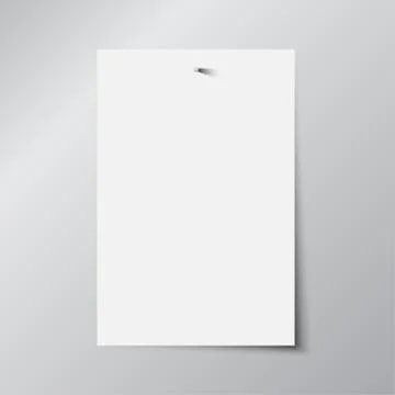 Paper Rectangle Banner Vector. Mock Up. A4. Stock Illustration