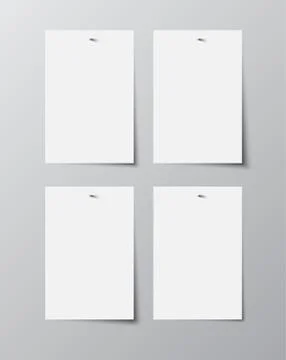 Paper Rectangle Banner Vector. Mock Up. A4. イラスト素材
