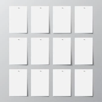 Paper Rectangle Banner Vector. Mock Up. A4. Stock Illustration