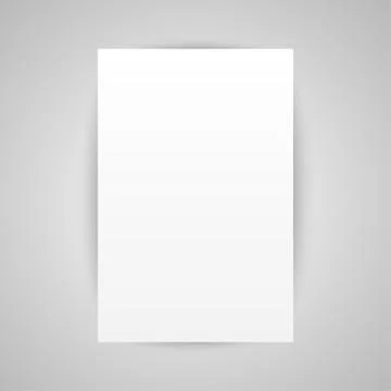 Paper Rectangle Banner Vector. Mock Up. A4. Stock Illustration