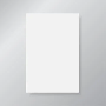 Paper Rectangle Banner Vector. Mock Up. A4. Illustrazione stock
