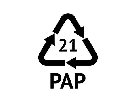 Paper Recycling codes Stock Illustration