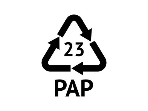 Paper Recycling codes Stock Illustration