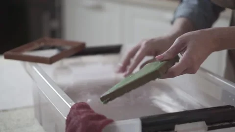 Paper recycling. The concept of zero waste, recycling, ecology. Stock Footage 170059498